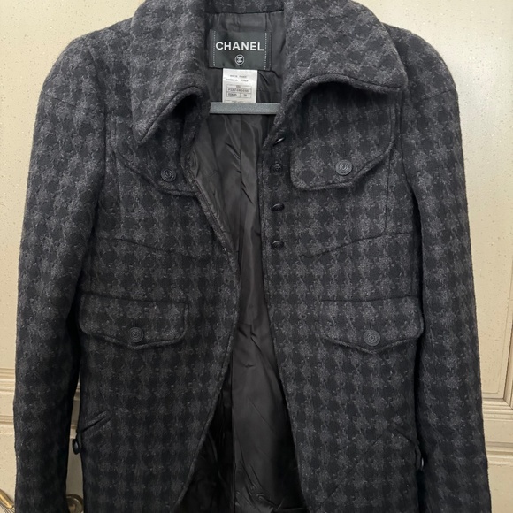 Beautiful black and gray check Chanel blazer. - Picture 1 of 1